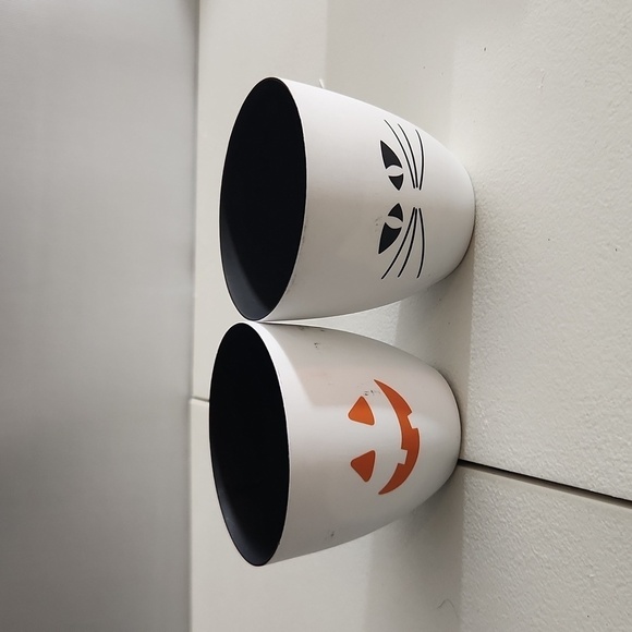 Partylite shadow cat cup and pumpkin tealight cup see pics one has marks - Picture 1 of 6